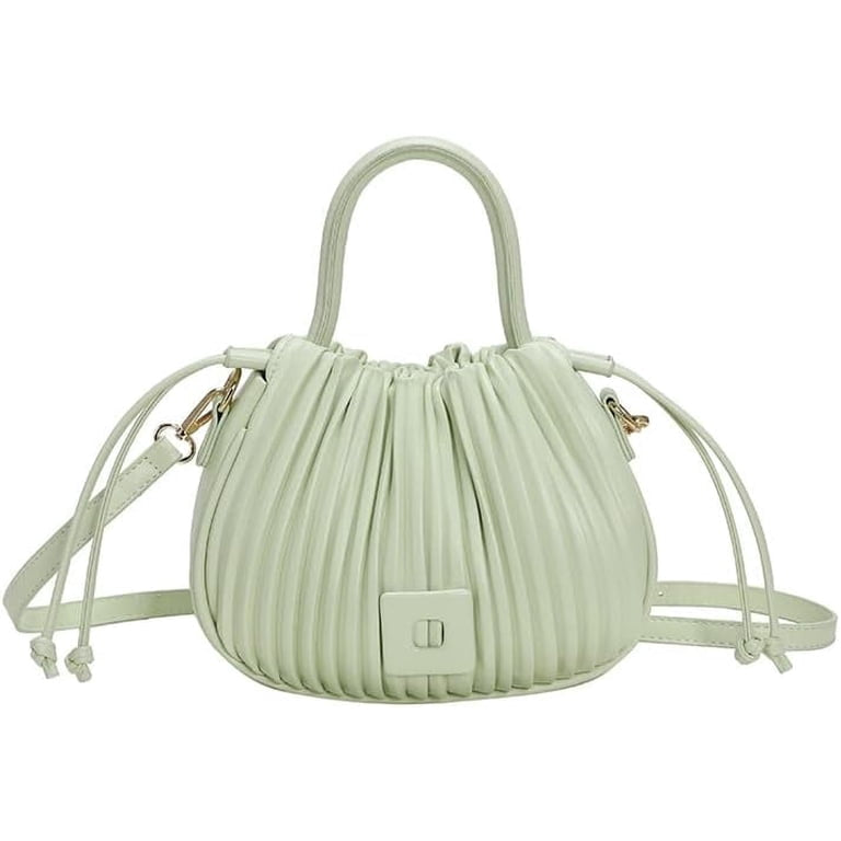 Women's Handbag Pleated Bucket Bag Crossbody Bag Soft Drawstring Handbag-Various Colours