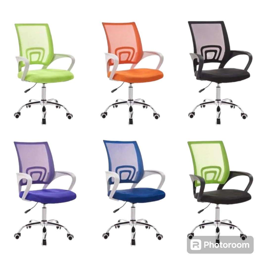 Office Chair Ergonomic Computer Chair Home Armchair Task Study Typist Chair Mid Back - Various Colours