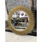 European Gold Sun Shape Decorative Wall Mirror,Wrought Iron Wall Mural Crafts Home Livingroom