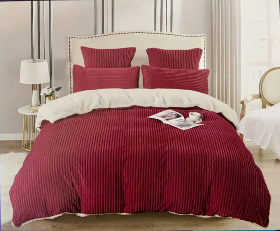 MHome 5pc Corduroy Comforter Set-Various Colours
