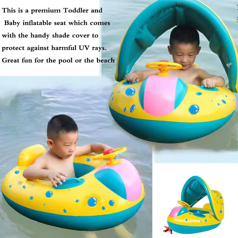 Kids Inflatable  Float with Sun Shade