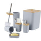 Luxurious 6-Piece Bathroom Accessories Set With Wooden Lid