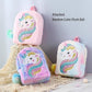 Toddler Girls Plush Backpack Kids Cartoon Unicorn Pattern School Bag Shoulder Bag
