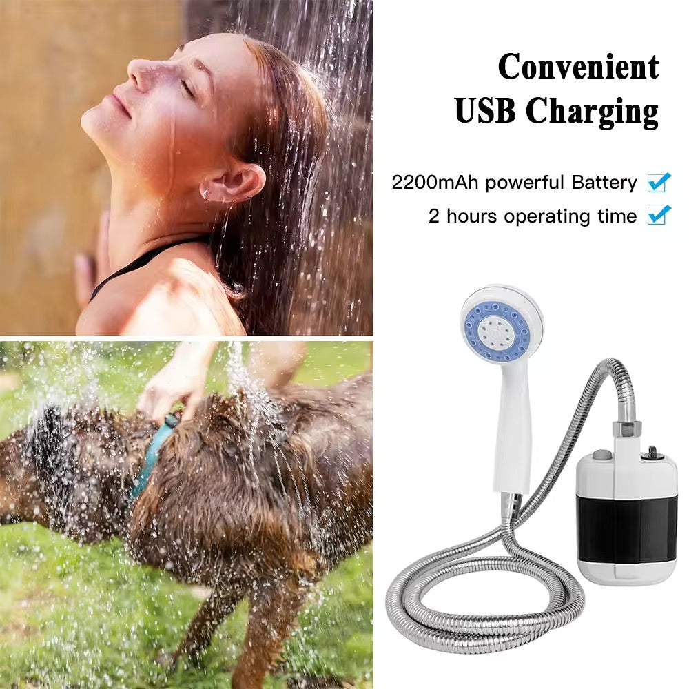 Ximeite Portable Outdoor Shower, USB Type With Rechargeable Option