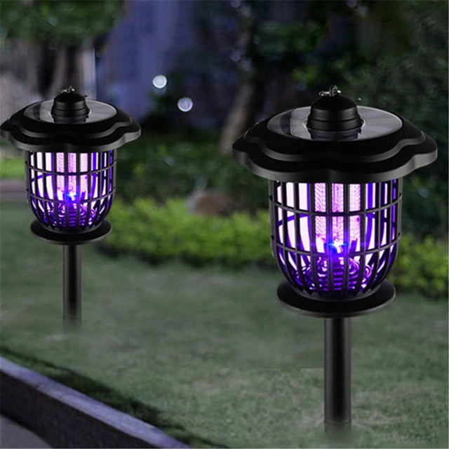 Solar Bug Zapper Outdoor,Mosquito Zapper Outdoor Mosquito Killer for Bug Gnat Fly Small Flying Insect Mosquito Repellent for Patio Yard Garden Farm,Waterproof Bug Lights for Outside 2pc