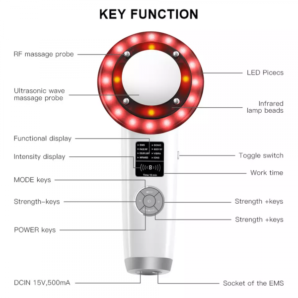 Body Slimming 8-IN-1 Machine ,Anti-Cellulite Fat Burner Skin Lift Tighten Massager - Available In Black or White