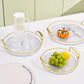 MHome 3PC Round Acrylic Serving Tray Set – Transparent & Stylish
