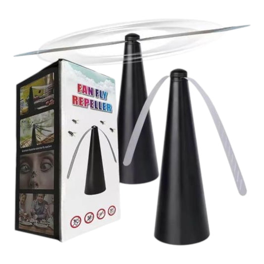 MHome Fan Fly Repeller Safe Automatic Tabletop Food Protector Mosquito Repellent Battery Powered Portable Pest Control for Home Outdoor Picnic