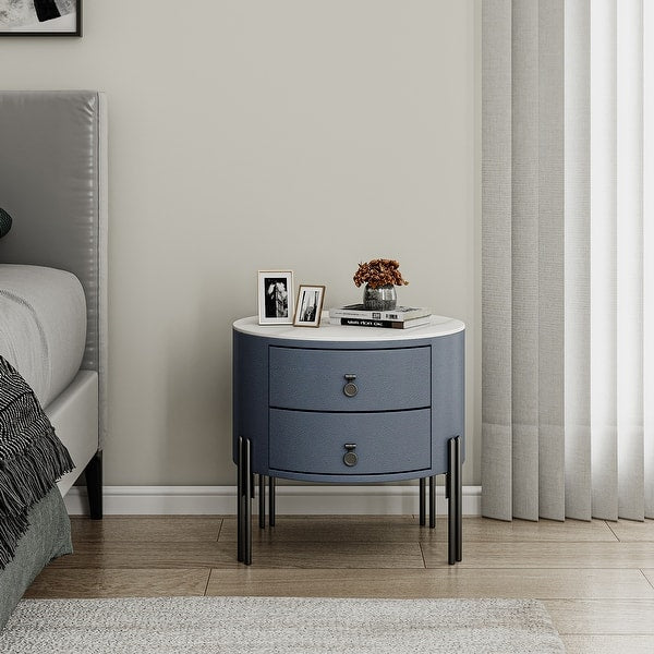 MFURN Modern 2-Drawer Nightstand, Storage Bedside Table for Bedroom, Living Room-Various Colours