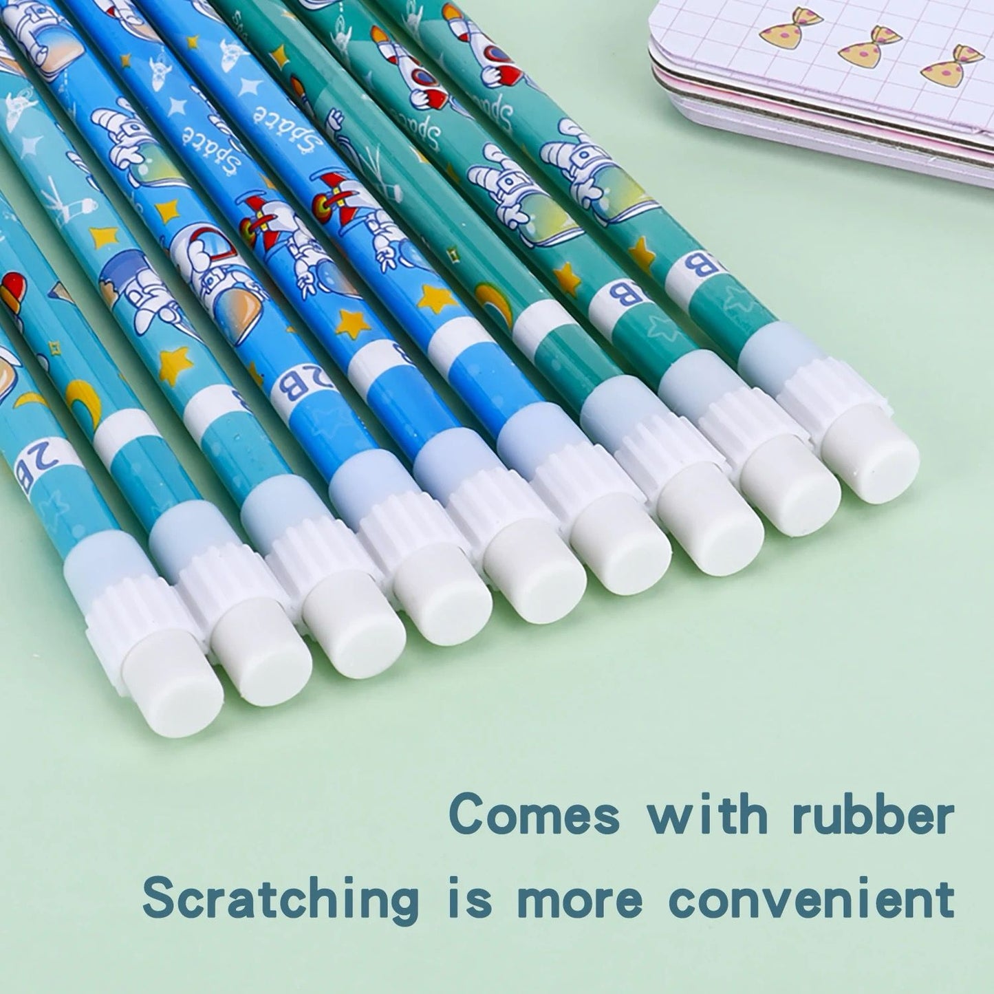 High Quality Cartoon Theme 12pcs Pencils With Eraser