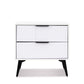MFurn Modern Two-Drawer Nightstand White