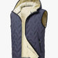 Men Fleece Hooded Vest Flannel Lined Jackets Sleeveless Jacket, Body Warmer Thermal Cardigan Travel Holiday Walking Sportwear