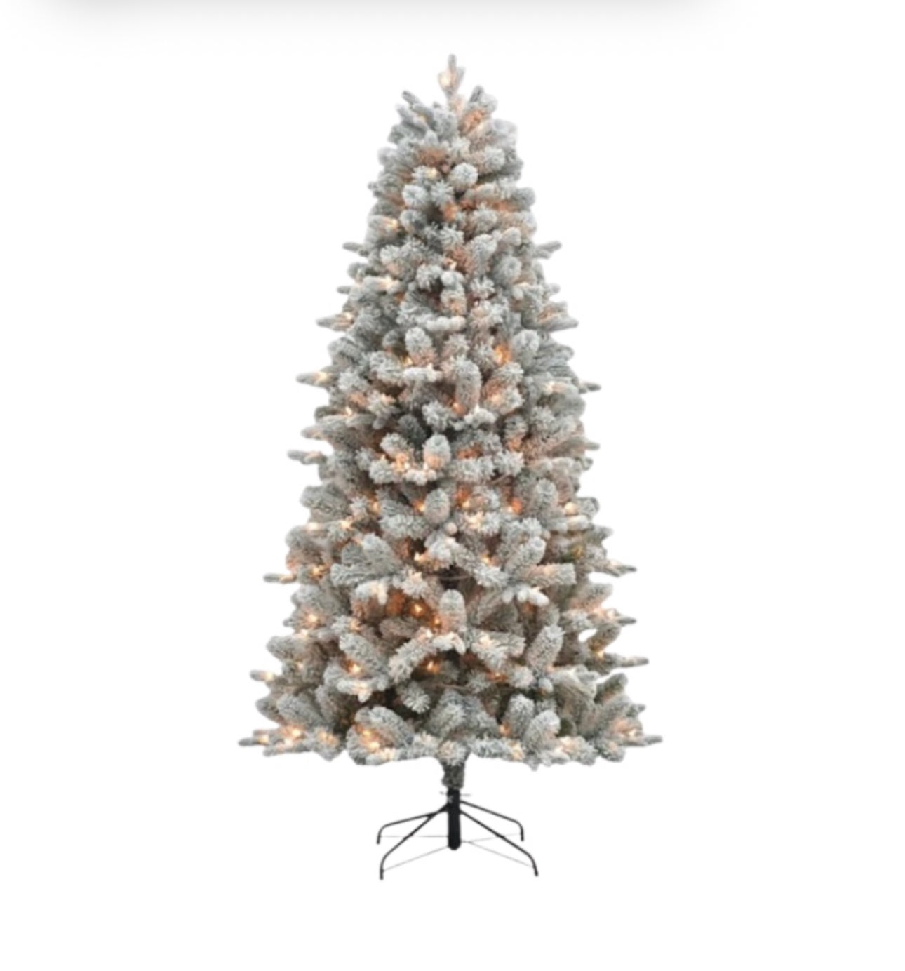 Artificial Frosted Pre-Lit Christmas Tree 150cm