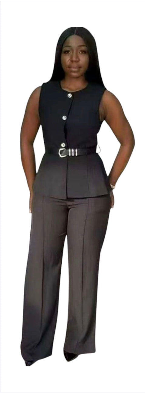 Ladies Stylish Jumpsuit 2pc Set-Various Colours