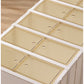 MHome 12-Compartment Folding Shoe Storage Cabinet – Transparent Plastic Organizer with Wheels