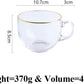 Cereal Bowl Set With Gold Trim - 4pc
