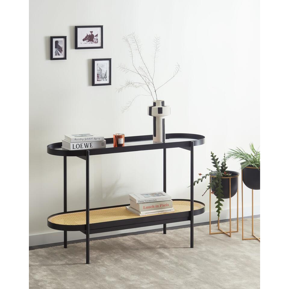 MFurn Luxury Rattan Entrance Console Table – Modern Entryway Storage