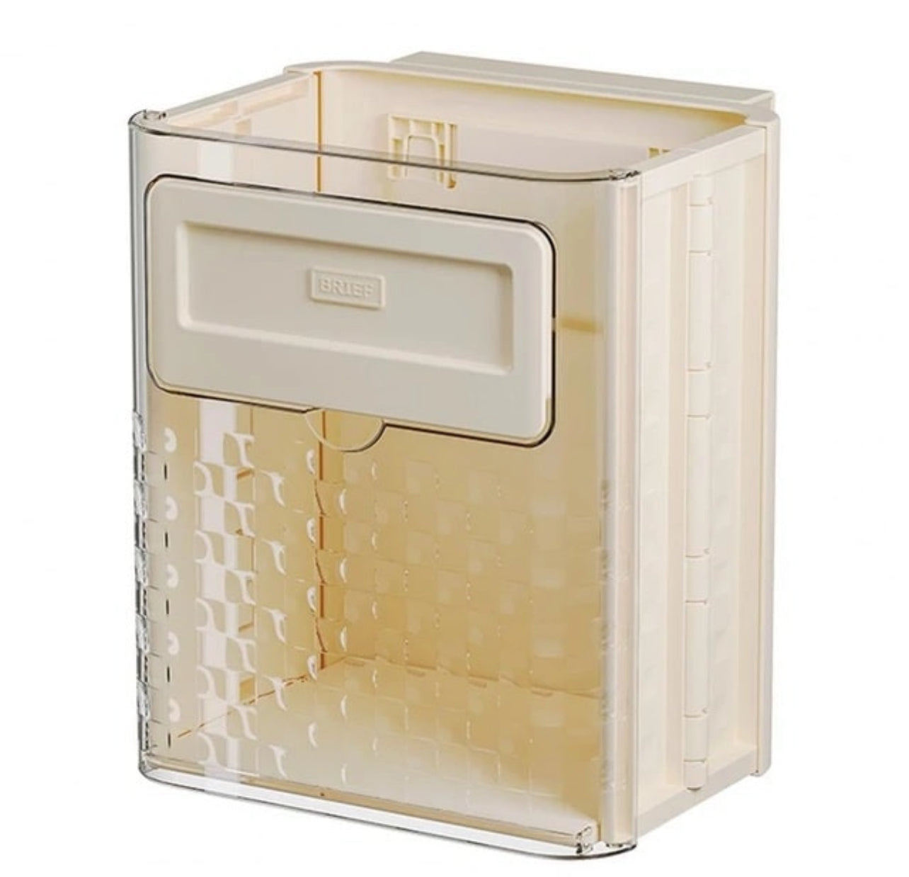 Hanging Kitchen Trash Can, Collapsible Waste Bin, Small Plastic Folding Hang Garbage Can for Cabinet Bedroom Bathroom Kitchen Office Car.