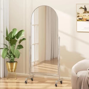 MHome Portable Full Body Mirror With Wheels