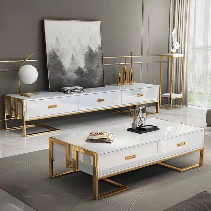 MFurn Elegant TV Stand & Coffee Table Set 2pc