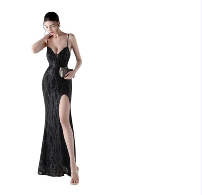 Ladies Floor Length Evening Gown-Various Colours