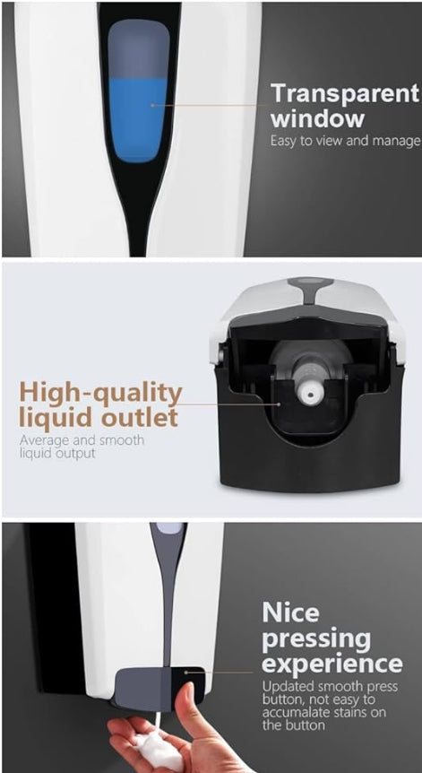 MHome Wall Mounted Soap Dispenser, Wall Dispenser for Liquid Soap,Shower Gel-500ml