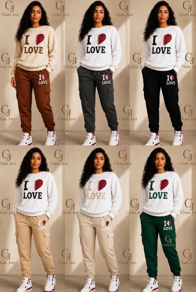 Ladies Trendy 2pc Track Suits-Various Colours