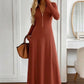 Ladies Long Sleeve A-Line Maxi Dress-Various Colours