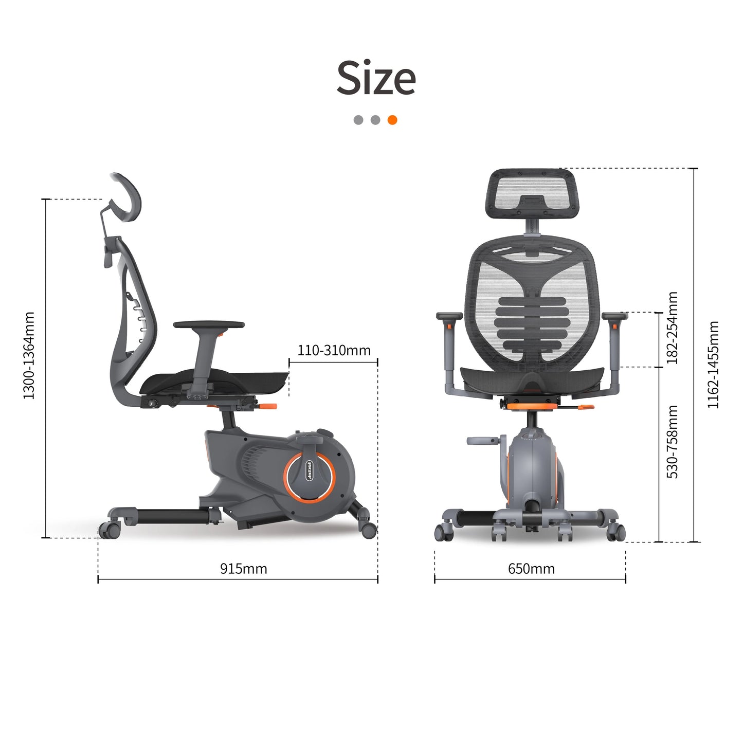 V6 ErgoBike Office Fitness Chair | Built-In Exercise Bike for Office and Home