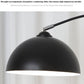 MHome  3-in-1 Arc Floor Lamp with Side Table & Storage Shelf