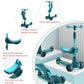 Scooters for Kids, Folding Scooters for Kids, Adjustable Height Scooter for Boys Girls, Kids Scooter with LED Lights and Built-in Music Player 2 in 1 Kick Scooter