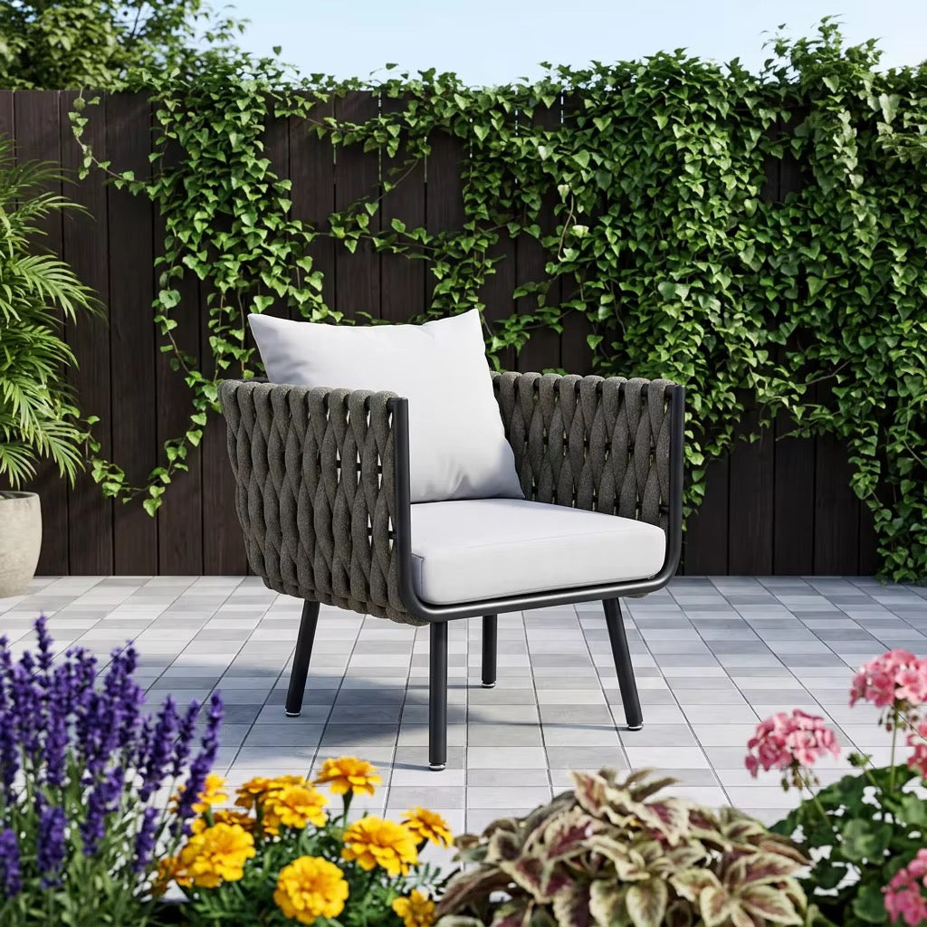 MFURN Cinderella Outdoor Rope Patio Lounge 4pc Set