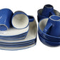 DINNERWARE SET 16-Piece Plates Bowls Mugs Dishes Stoneware Square Dinner Kitchen