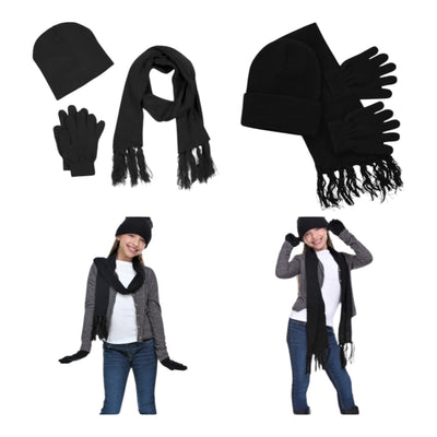 Knitted Winter Warmer Set 3pc -Various Colours