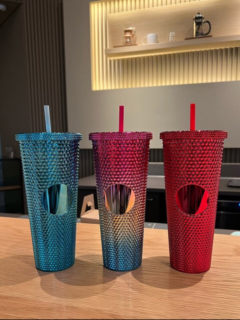 MHome Stylish Studded Double Wall Insulated Tumbler-Various Colours