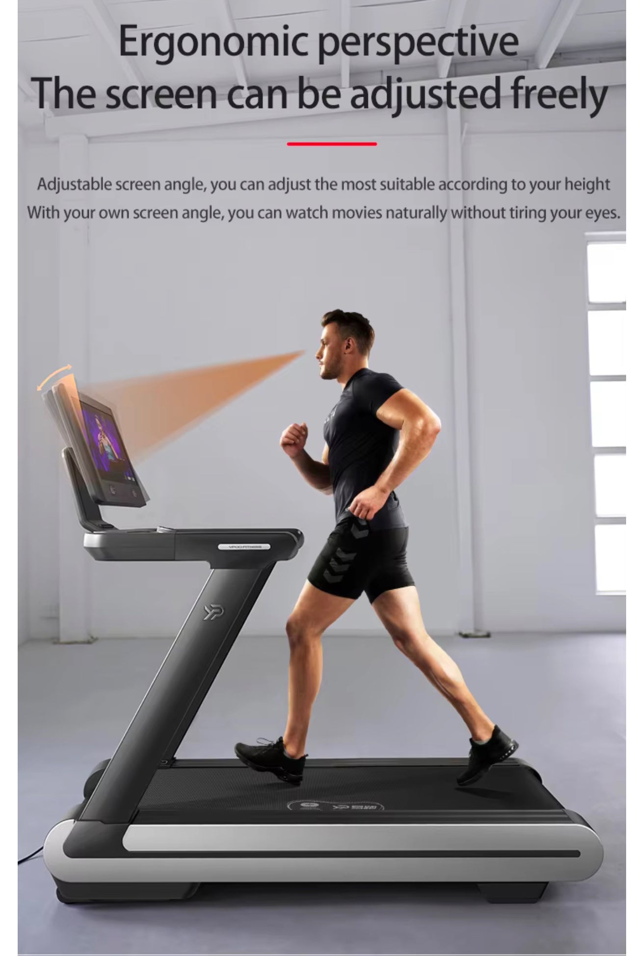 Pro-Sportz MX Commercial Treadmill 21.5” HD Touch Screen, Bluetooth, AC Motor, RF-Pro Suspension & Auto Incline For Premium Fitness