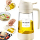 MHome 2-In-1 Oil Dispenser with Sprayer Bottle, White 2pc Set