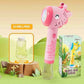New Cartoon Giraffe Bubble Machine Children Fully Automatic Bubble Gun Bubble Out Of Multi-Colored Bubble Toys With Lights