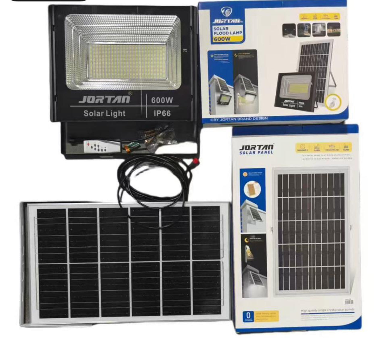 Jortan Solar Flood Light Complete -Various Options