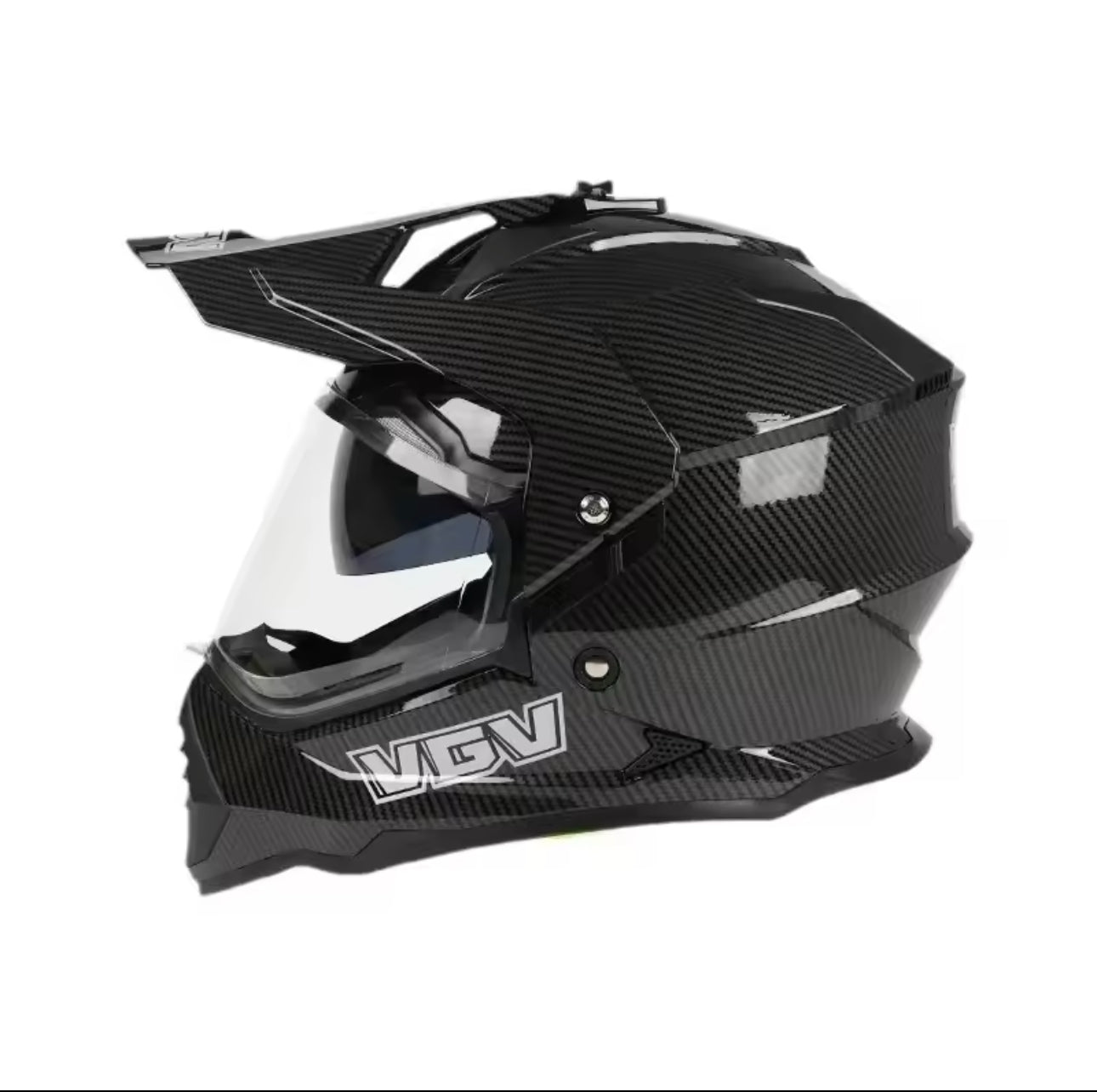 VGV Motocross Helmet DOT Certification MTB ATV Motorcycle Cascos Carbon Fiber Pattern Off-Road Capacete Motorbike Anti-Glare