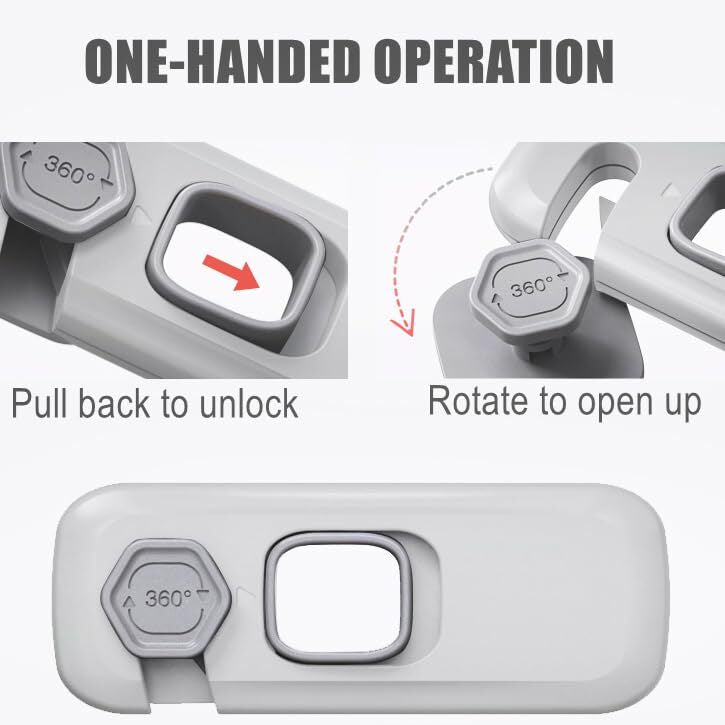 2Pcs Child Proof Refrigerator Lock Fridge Locks for Kids