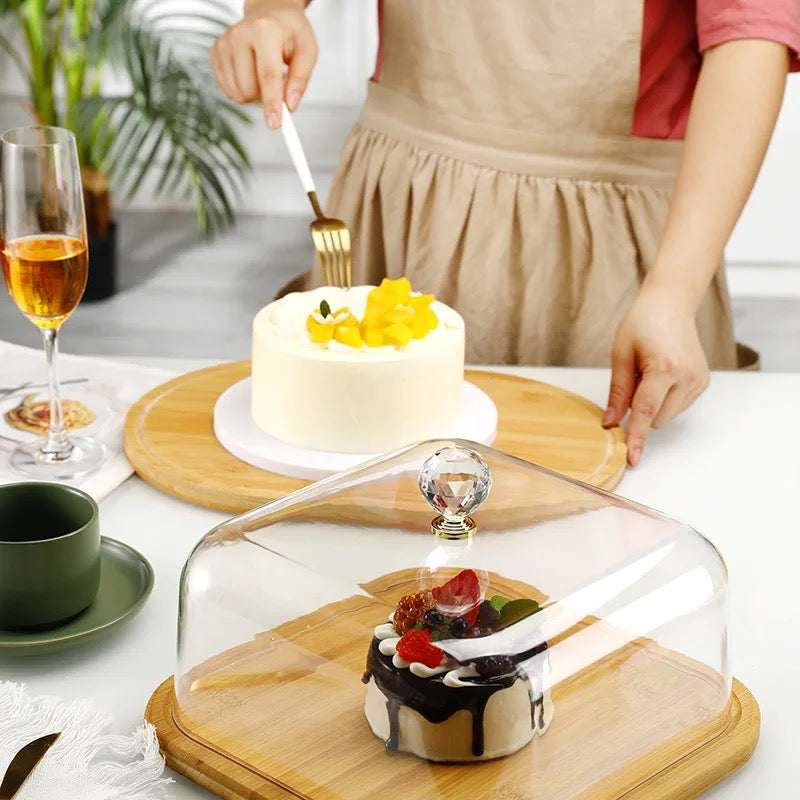 Acrylic & Wood Cake Dome Rectangle – Megamall Online Store