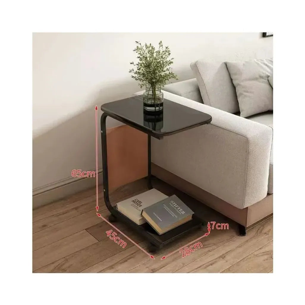 MFurn
Soft End Side Table with Wheels, Narrow Bedside With Magazine Pocket, Small Coffee Table For Bedroom, Living Room-Various Colours