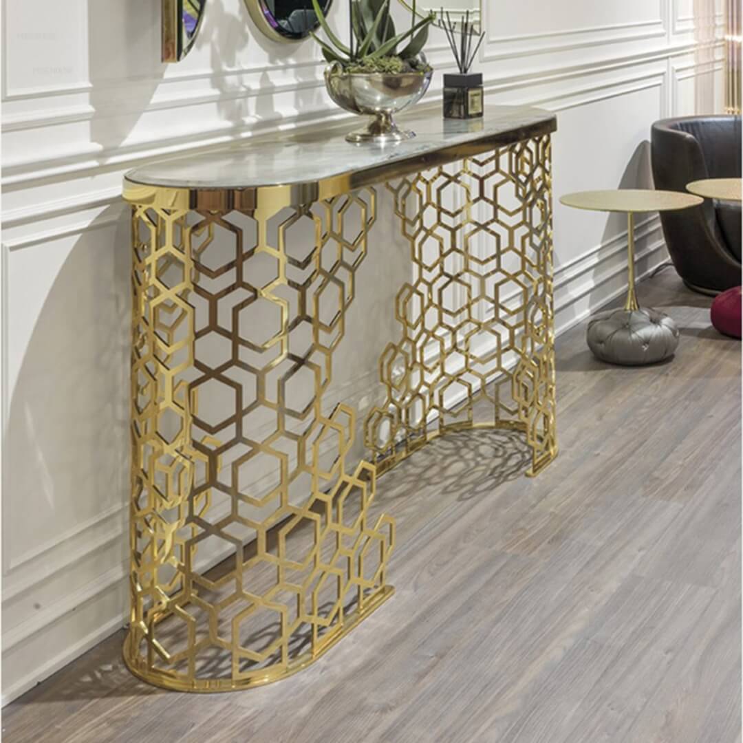 MFurn Gold Console Table