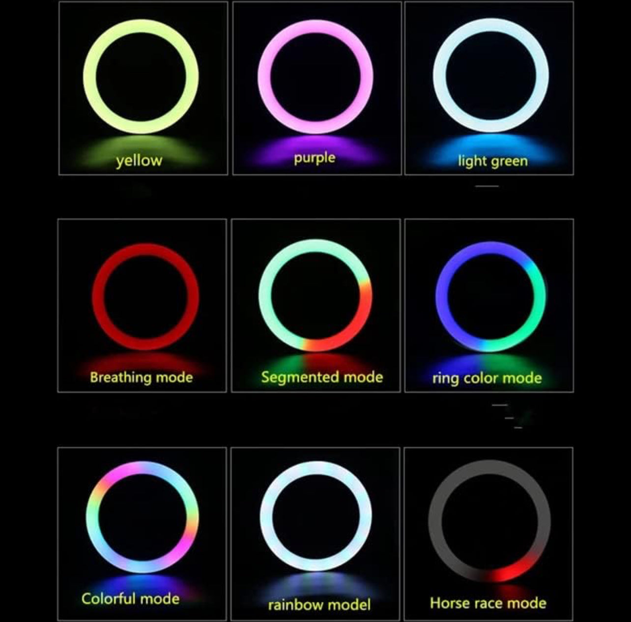 RGB,White ,Cold & Warm White Ring Light for Social Media With Tripod Stand 56cm 22 inch