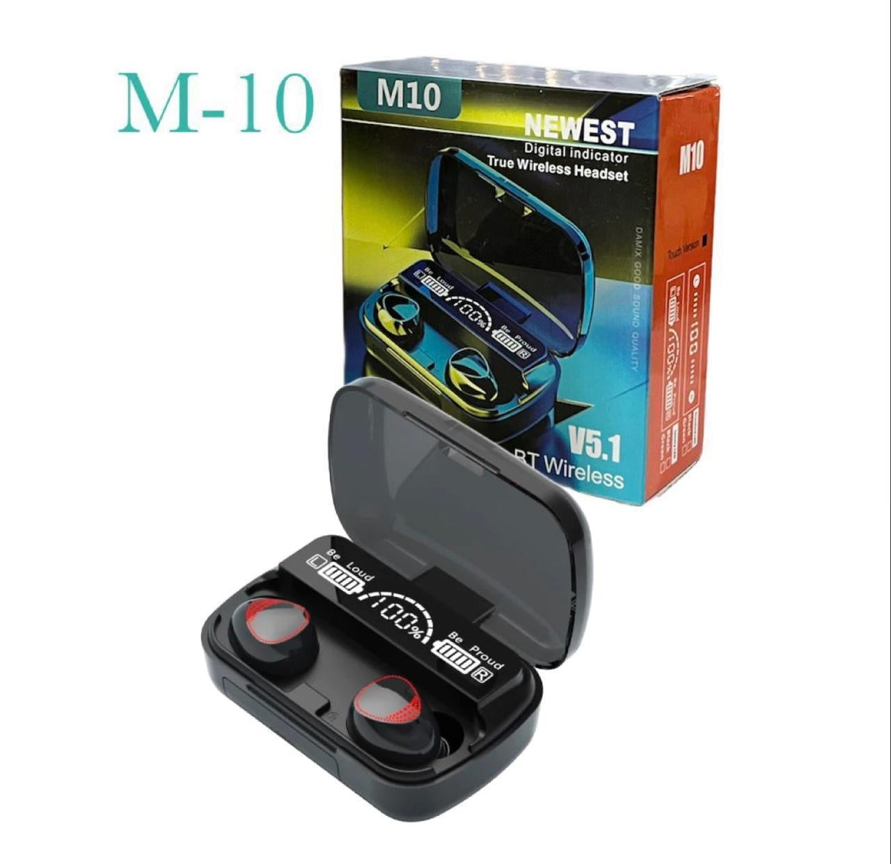 M10 True Wireless Earbuds in-Ear TWS Stereo Headphones with