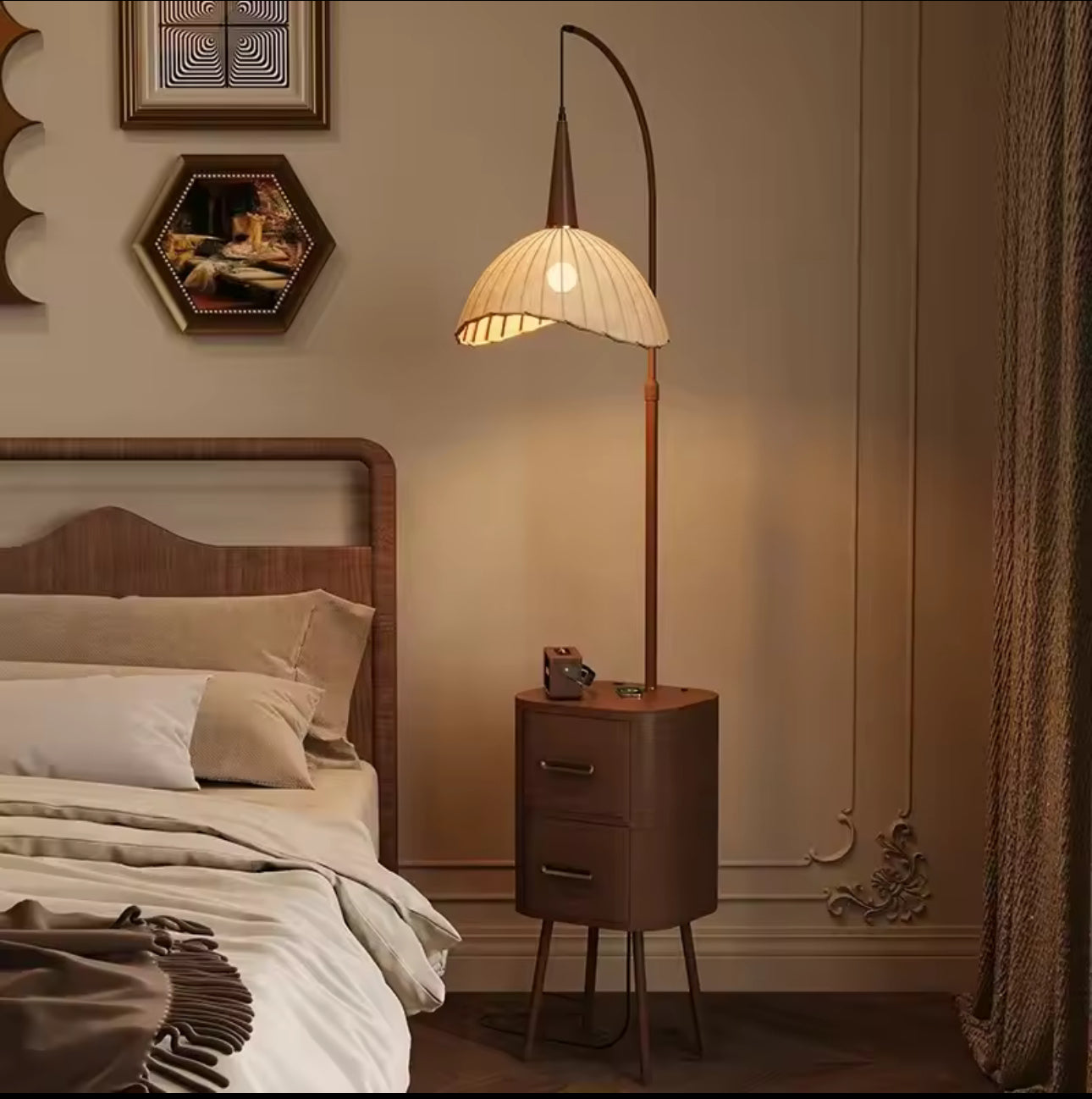 MFurn Retro Floor Lamp – Modern Smart Bedroom & Antique Bedside Table Lamp