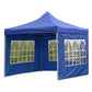 MHome Portable Pop Up Gazebo Marquee Tent With Clear PVC Windows And Walls 3x3M