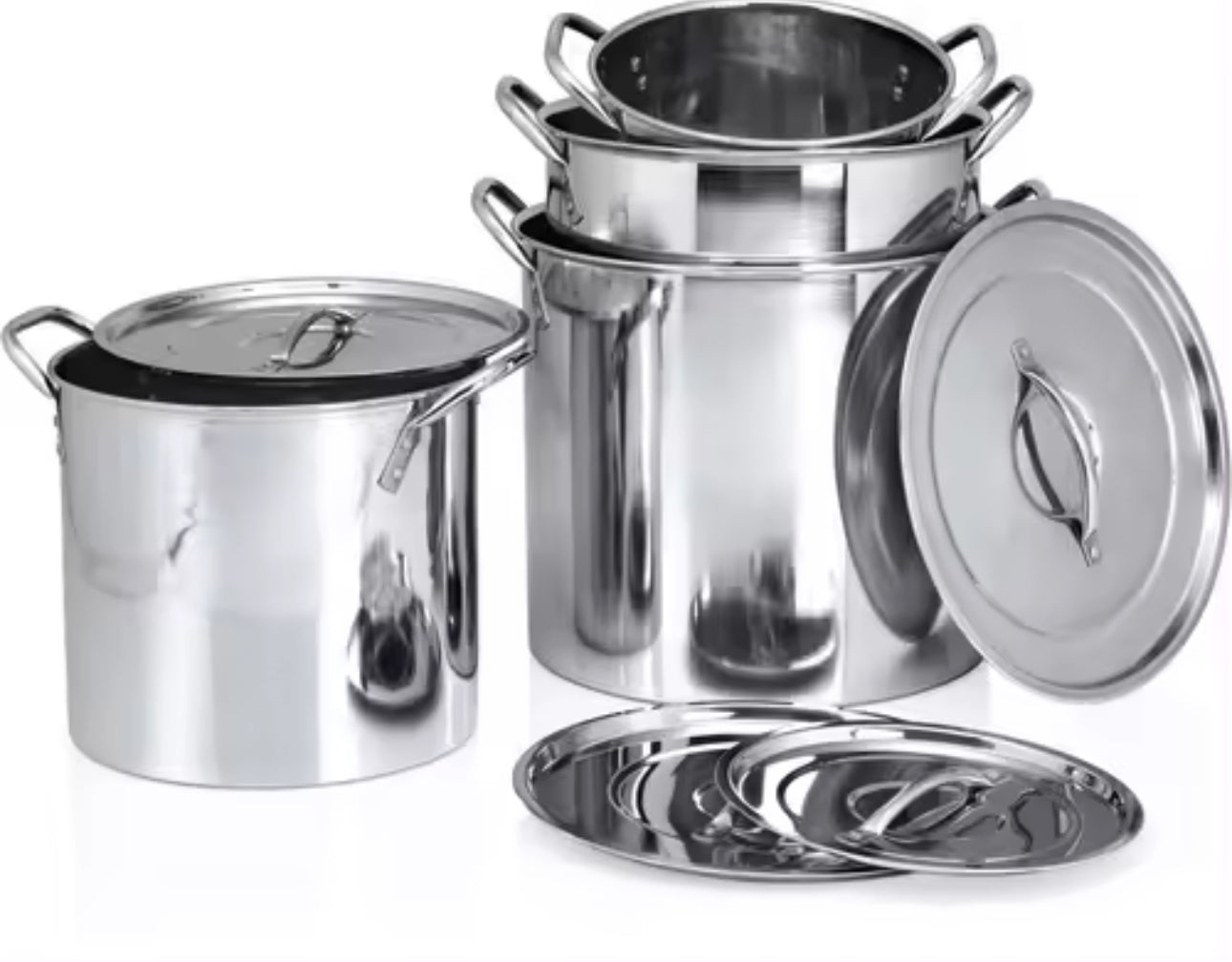 HIGH QUALITY 4pcs High Quality Stainless Steel Stock Pot Set