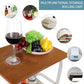 MHome 2-Tier Coffee Table Trolley – Rolling Storage Cart with Shelves, Metal Frame & Wood Finish